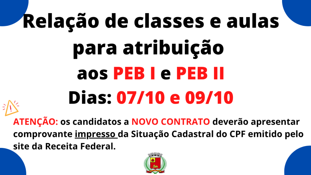 Imagem notícia Relação de Classes e Aulas para Atribuição